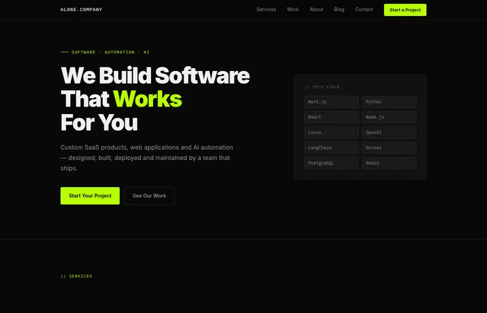 Web Alone Company