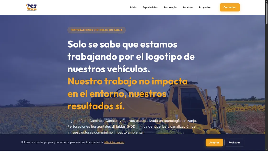 TSZ Internacional | vista escritorio